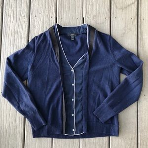 Navy Merino Wool J. Crew Sweater, M